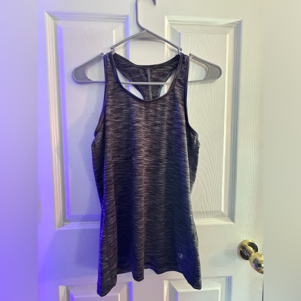 Champion grey and black stretchy tank top🖤